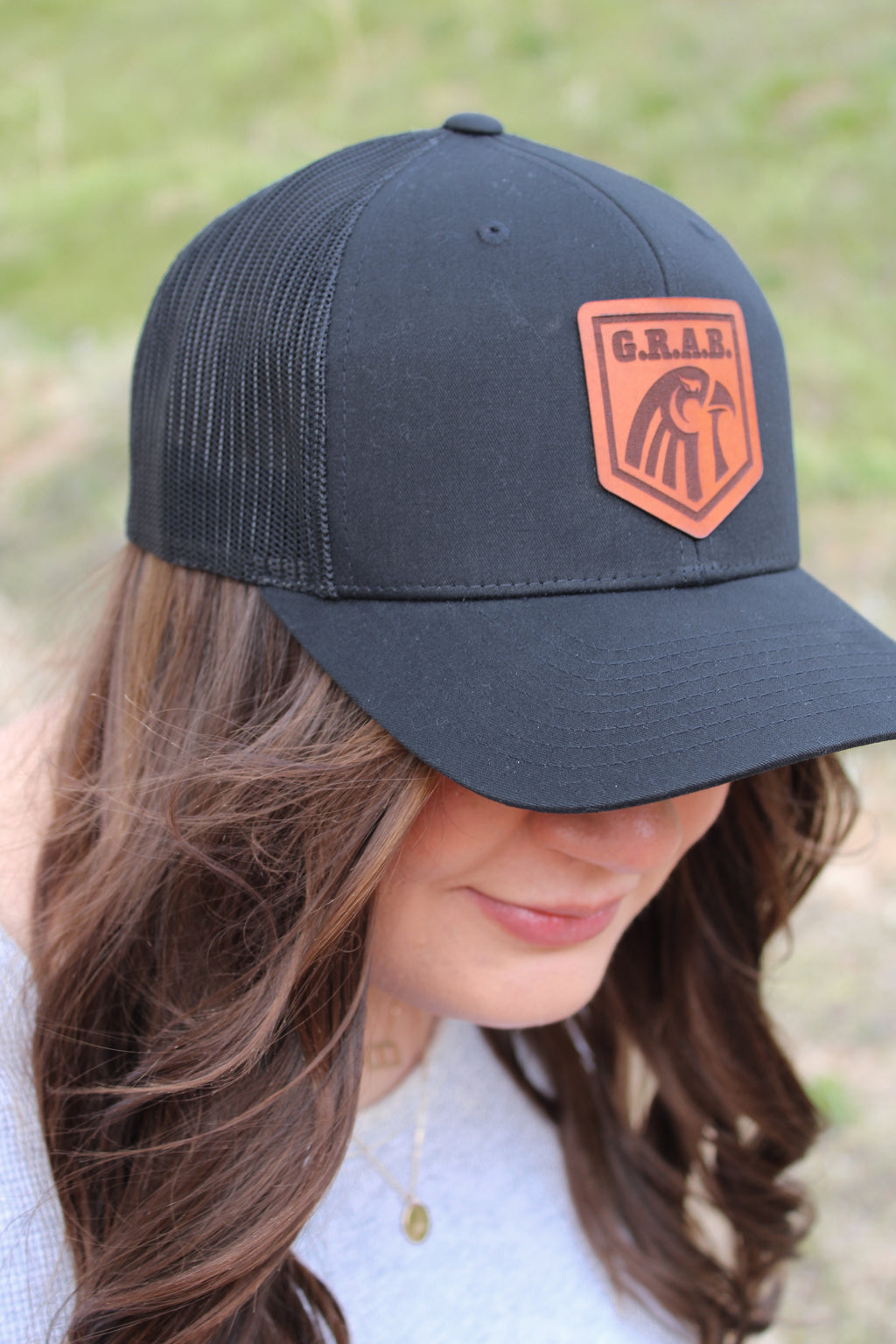 Leather Patch SnapBack Hat