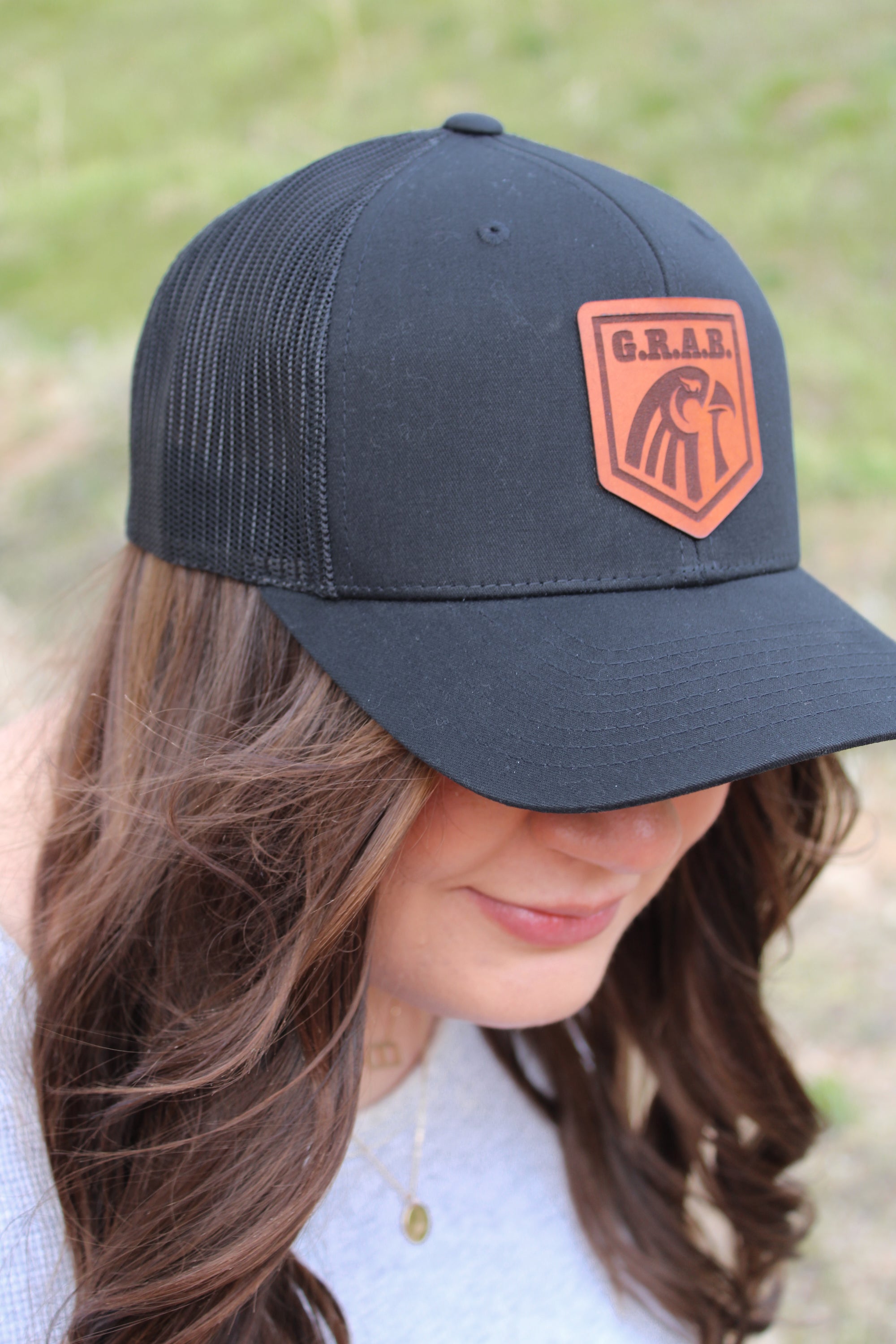 Leather Patch SnapBack Hat