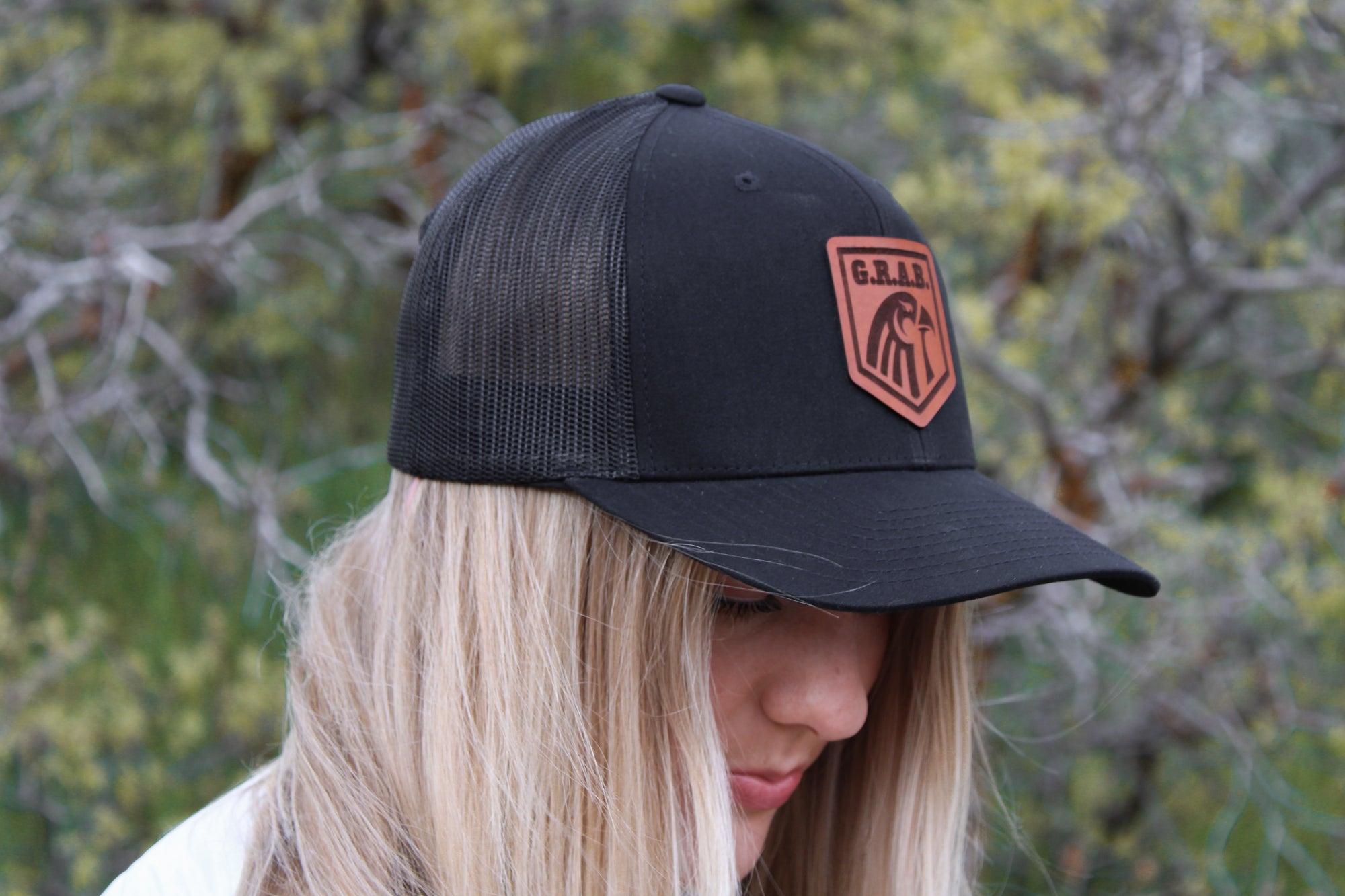 Leather Patch SnapBack Hat