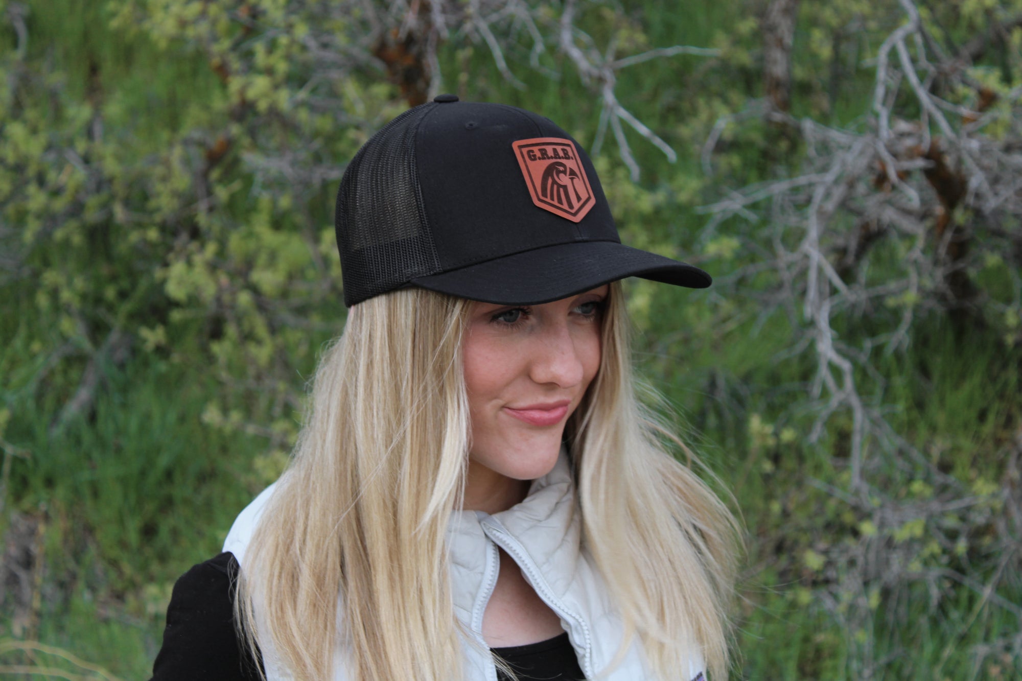 Leather Patch SnapBack Hat